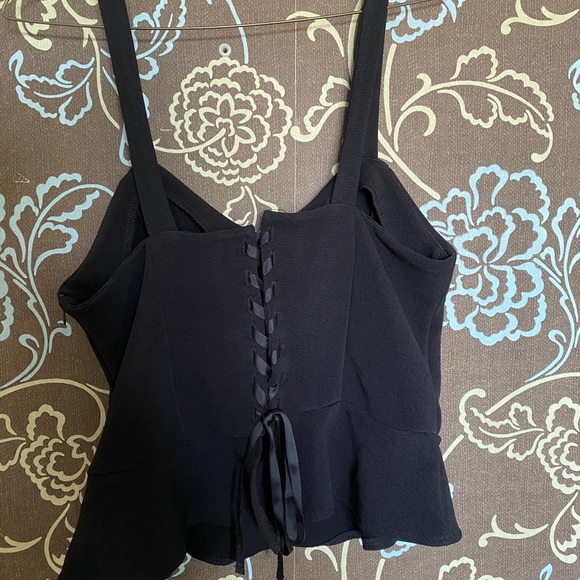 Black crop with tie back - Picture 2 of 2